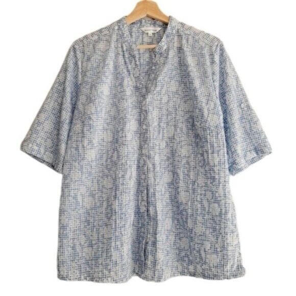 NORTHERN REFLECTION Floral Gingham Check Button Down Shirt Sz XL - Picture 1 of 10